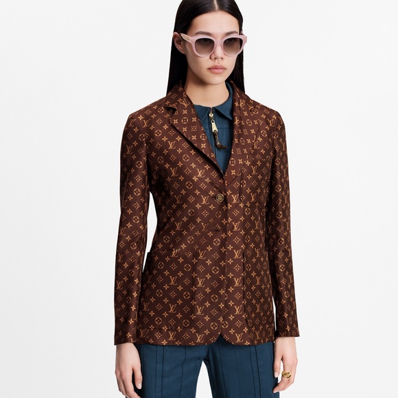 Louis Vuitton Monogram Silk Twill Blazer - 36 - Picture 5 of 11